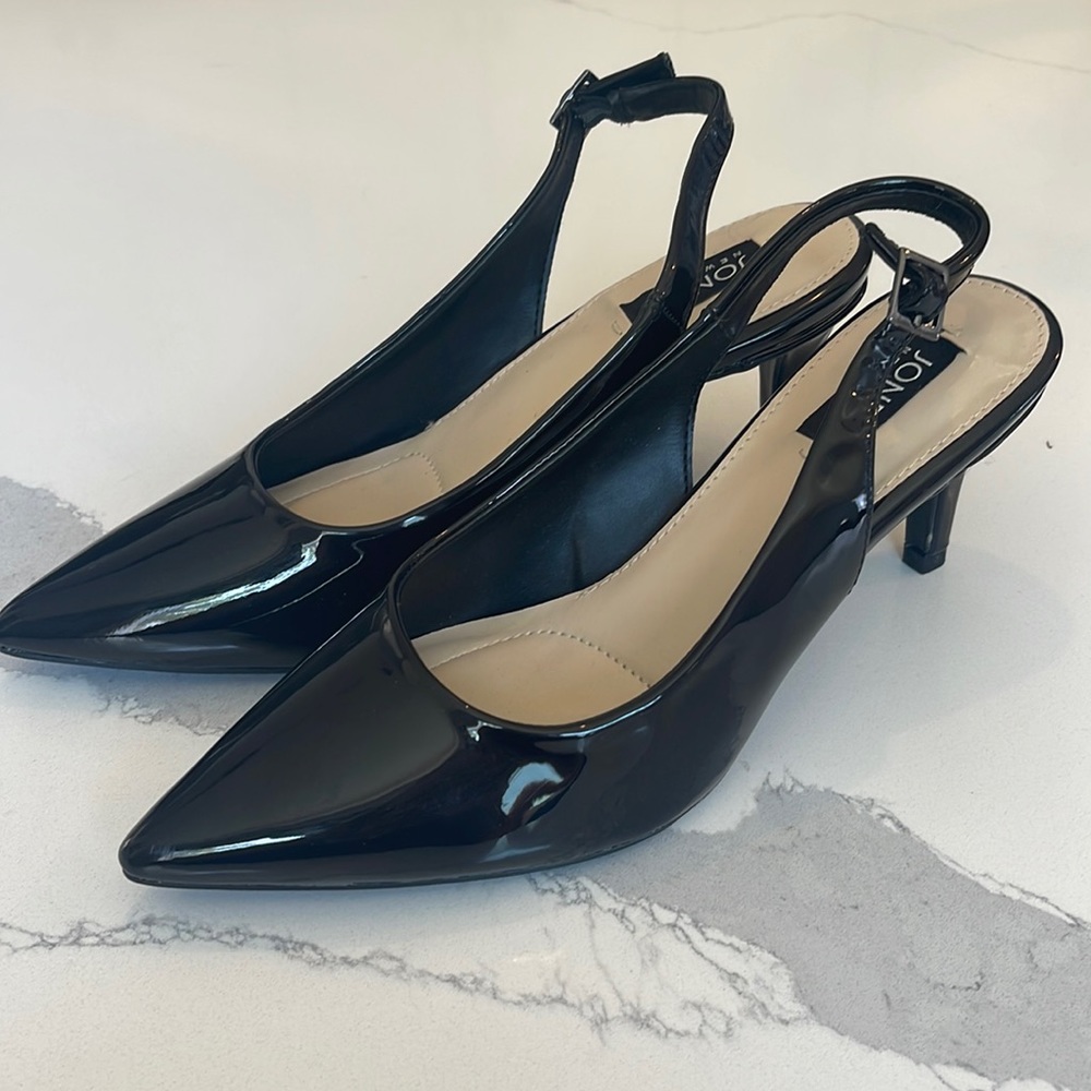 Jones 7.5 Black patent leather pump 2in heels